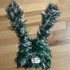 Charles, Jeffrey loverboy Green and Black Furry Bunny Beanie Hat medium